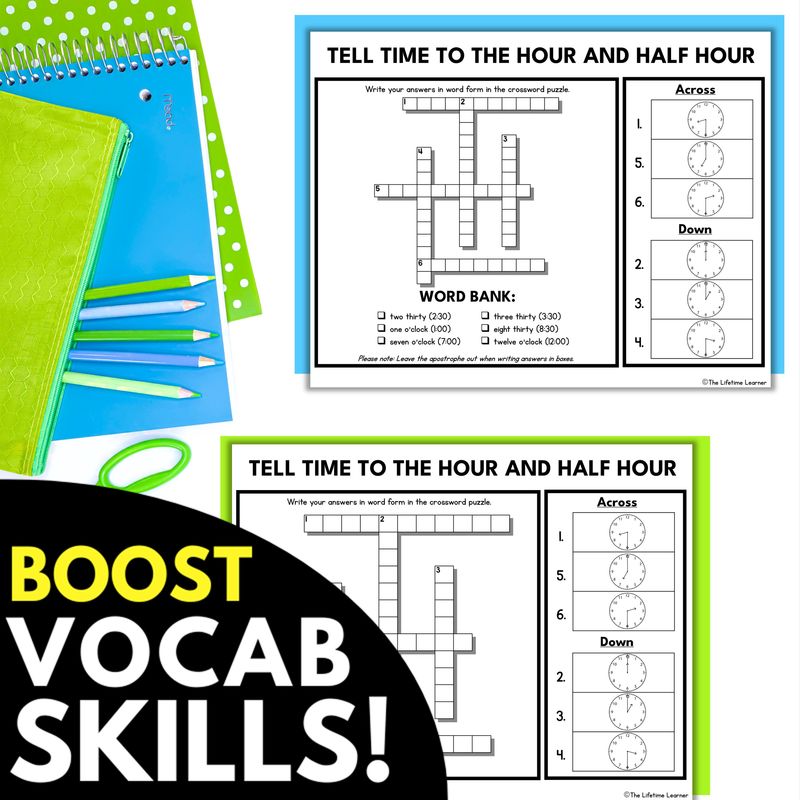 1st Grade Math Crossword Puzzles - Image 4