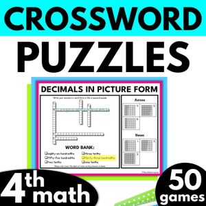 4th Grade Math Crossword Puzzles