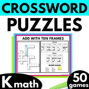 Kindergarten Math Crossword Puzzles