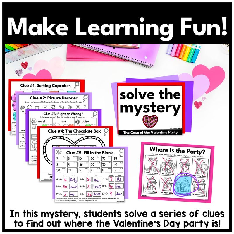 Valentine’s Day Math Fact Mystery - Image 2