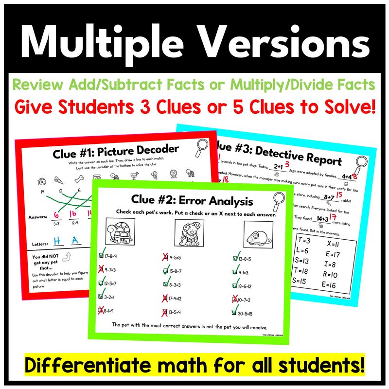 Pets Math Fact Mystery - Image 3