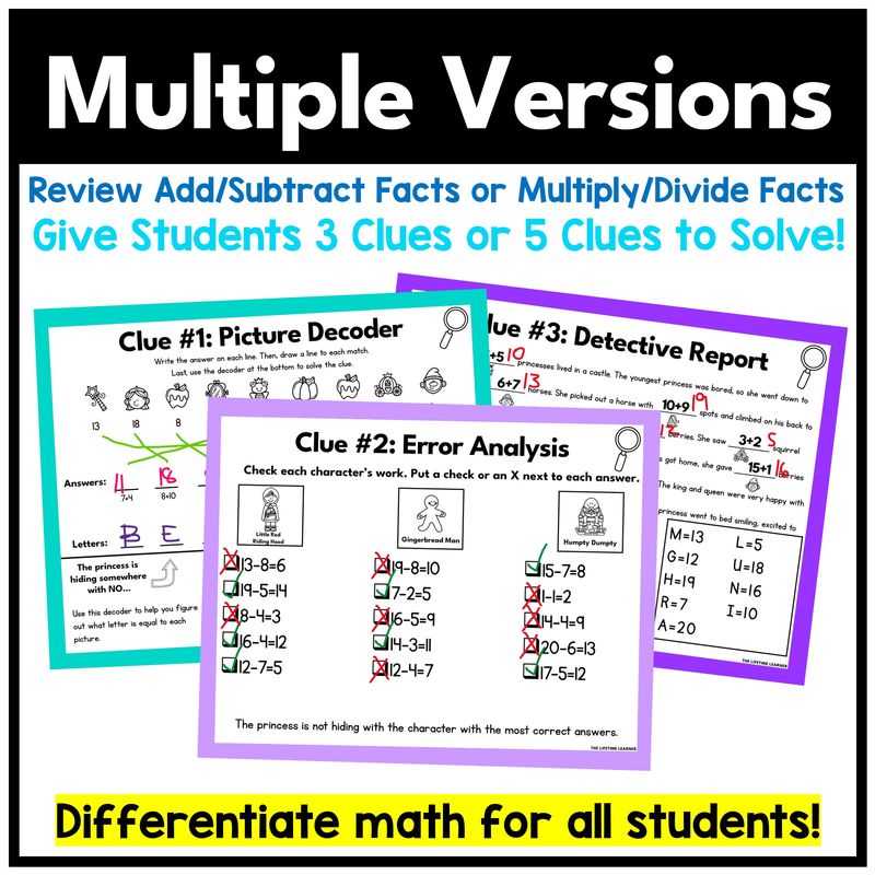 Fairy Tale Math Fact Mystery - Image 3