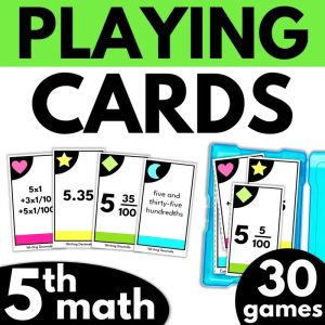 5th Grade Math Playing Cards