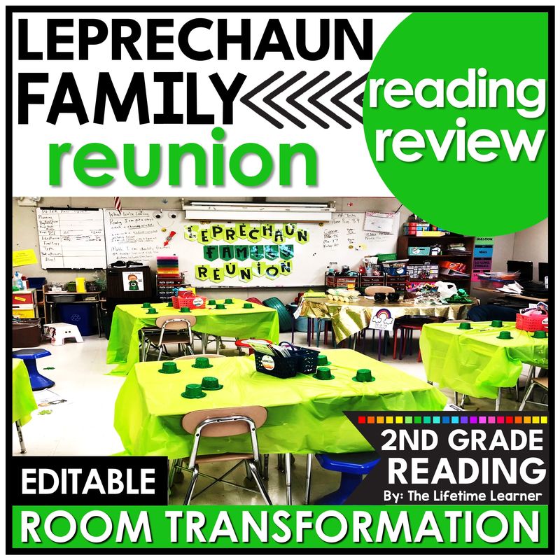 Reading Review 2nd Grade St. Patrick's Day Room Transformation