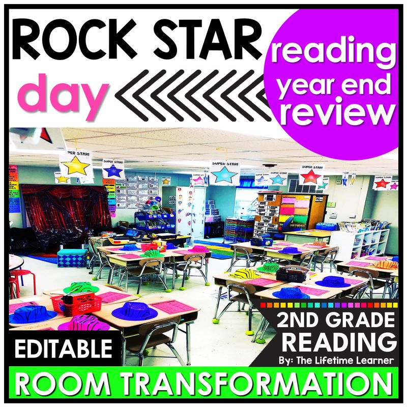 End of Year Review 2nd Grade Rock Star Room Transformation