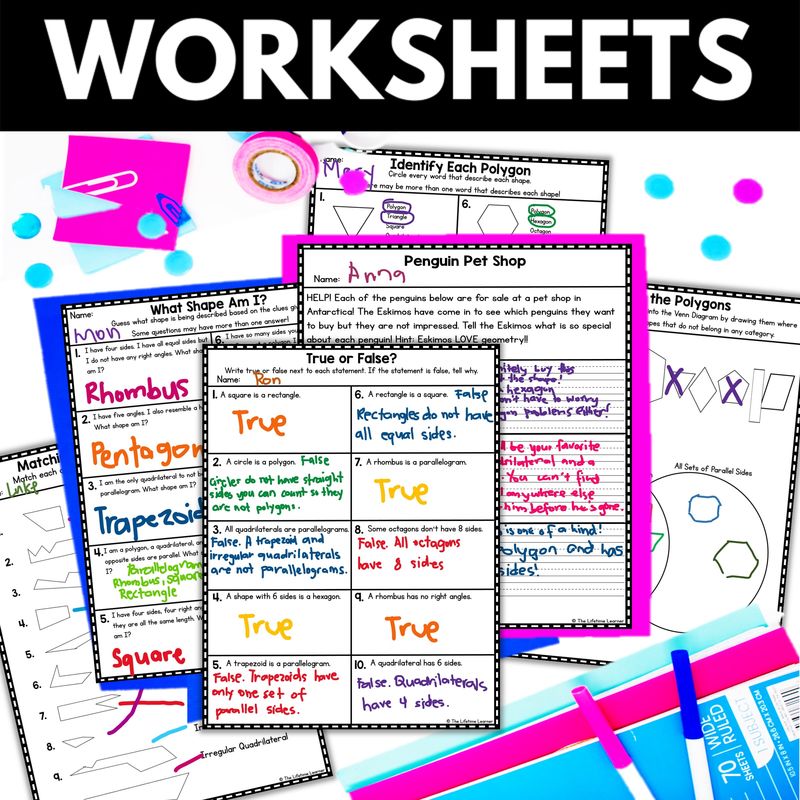 3rd Grade Geometry Worksheets and Activities - Image 2