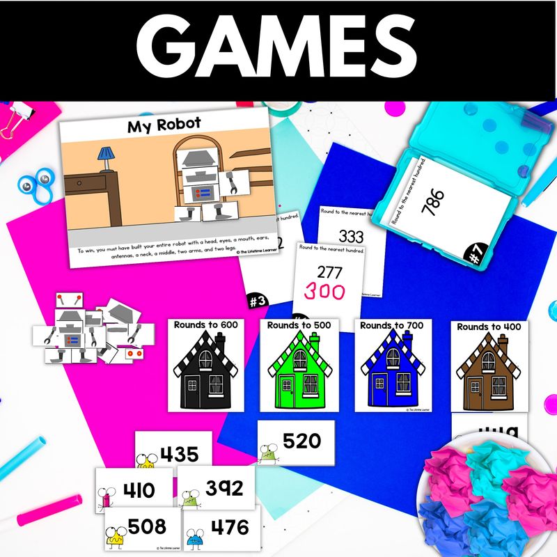 3rd Grade Rounding to the Nearest 10 & 100 Worksheets & Activities - Image 3