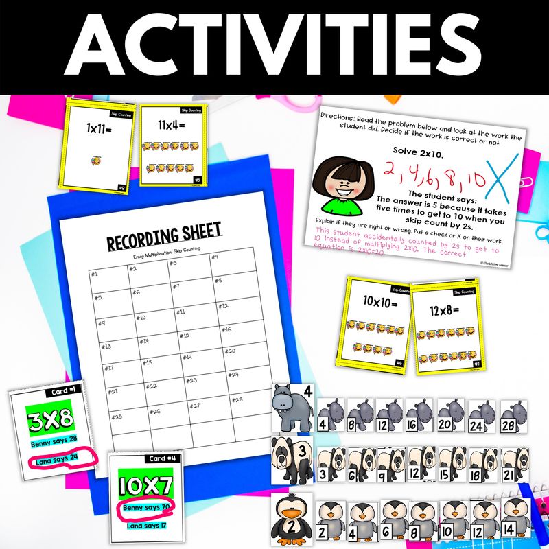 3rd Grade Multiplication Skip Counting Worksheets & Activities - Image 4