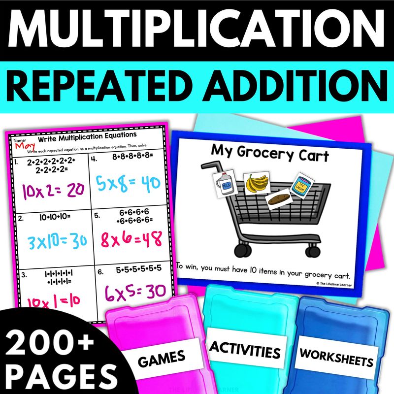 3rd Grade Multiplication Repeated Addition Worksheets & Activities