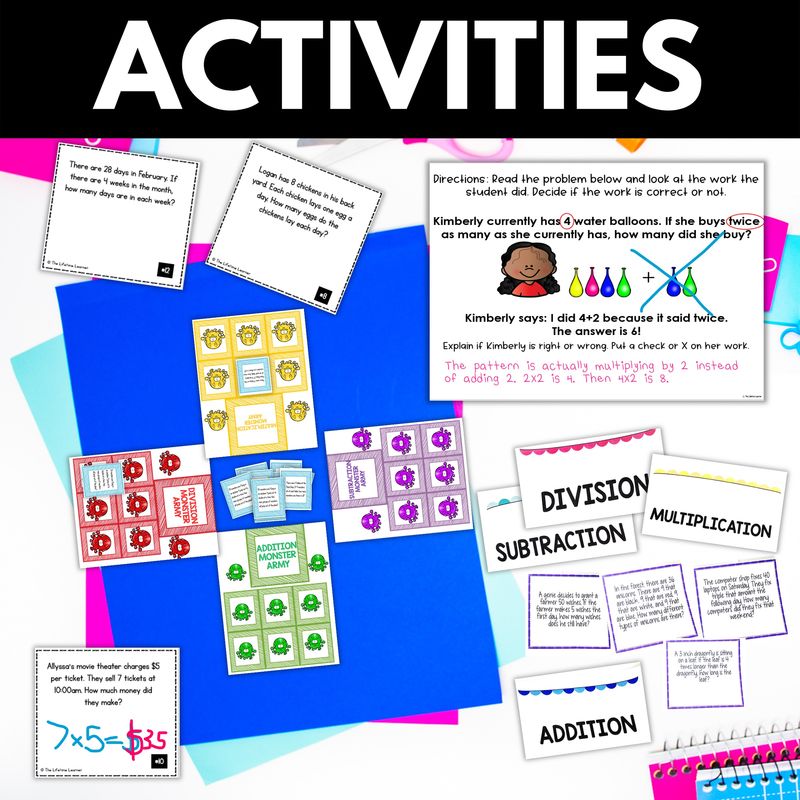 3rd Grade Multiplication & Division Word Problems Worksheets & Activities - Image 4