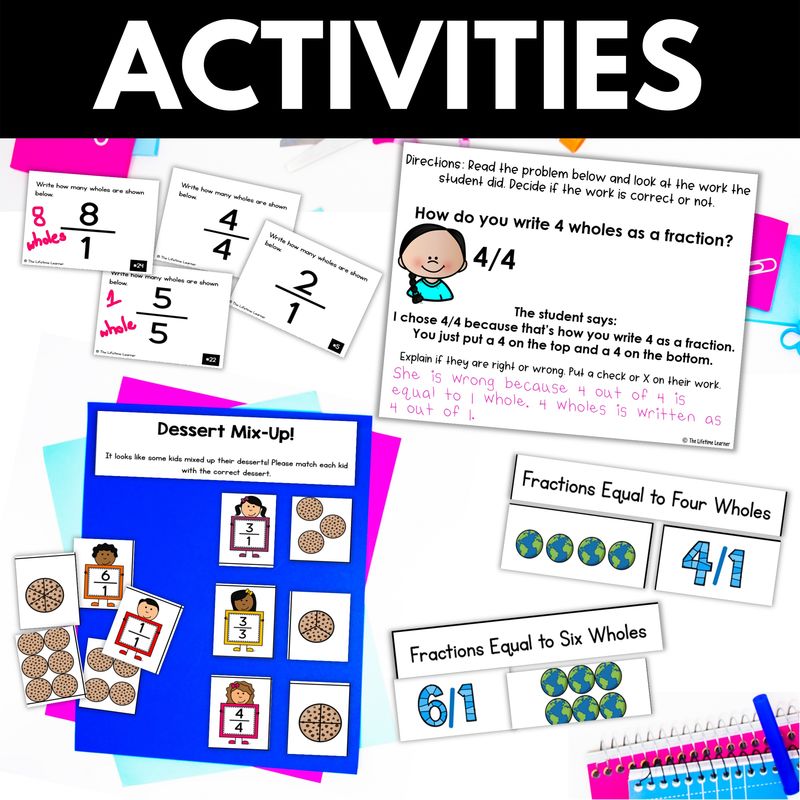3rd Grade Fractions as Whole Numbers Worksheets and Activities - Image 4