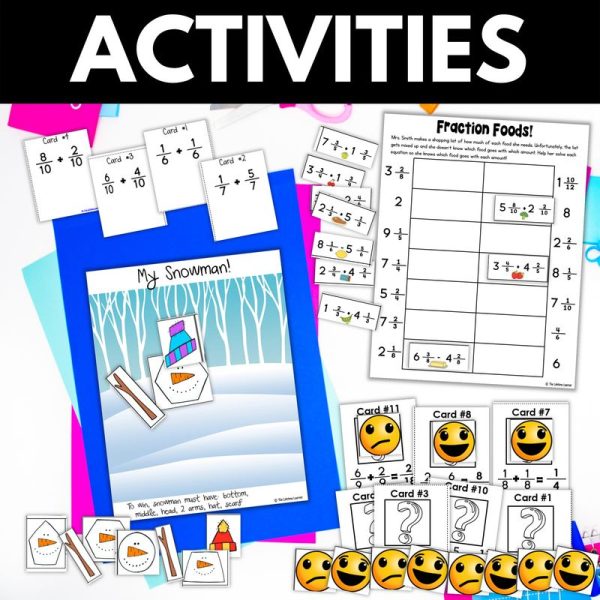 Adding and Subtracting Fractions Worksheets | 4th Grade Math Unit