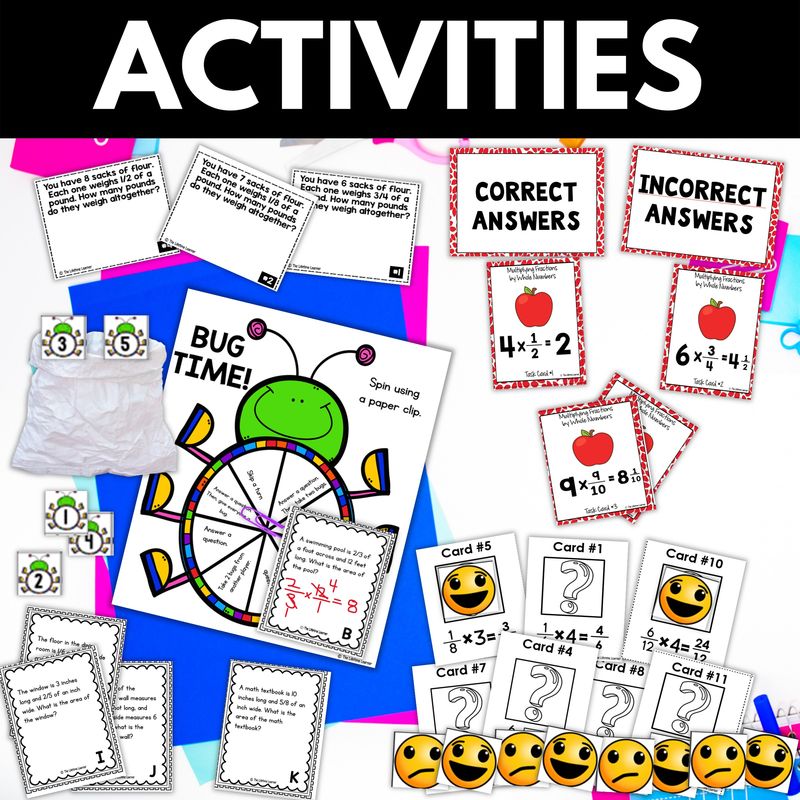 4th Grade Multiply Fractions by Whole Numbers Worksheets and Activities - Image 4