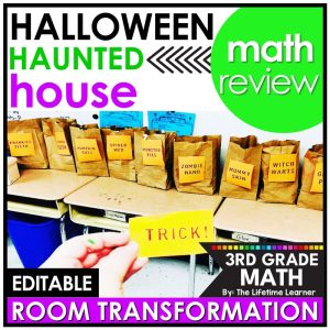 3rd Grade Math Review Halloween Room Transformation