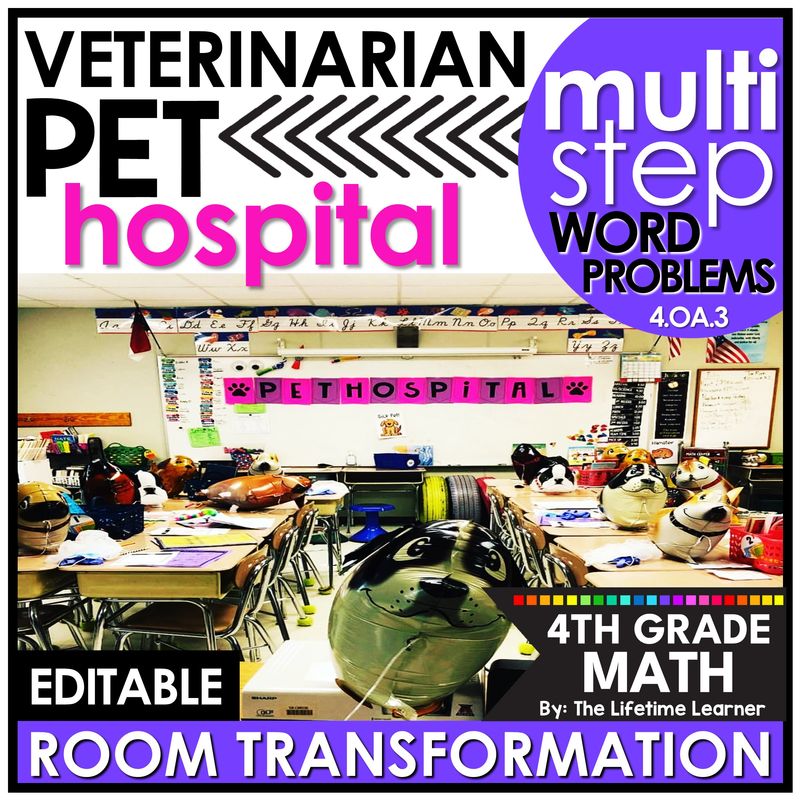 4th Grade Multi Step Word Problems Pet Room Transformation
