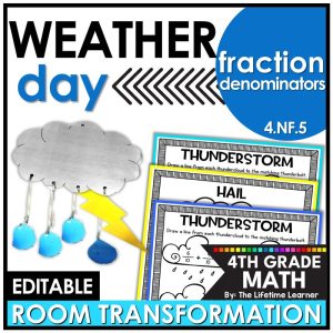 4th Grade Fraction Denominators Weather Room Transformation
