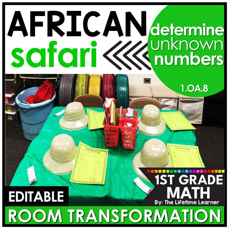 1st Grade Unknown Numbers Safari Room Transformation