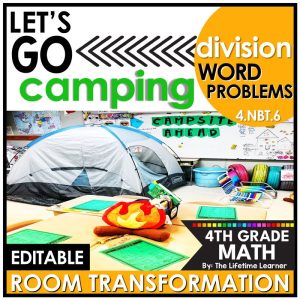 4th Grade Division Word Problems Camping Room Transformation