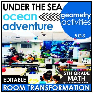 5th Grade Ocean Classroom Transformation Geometry Shapes