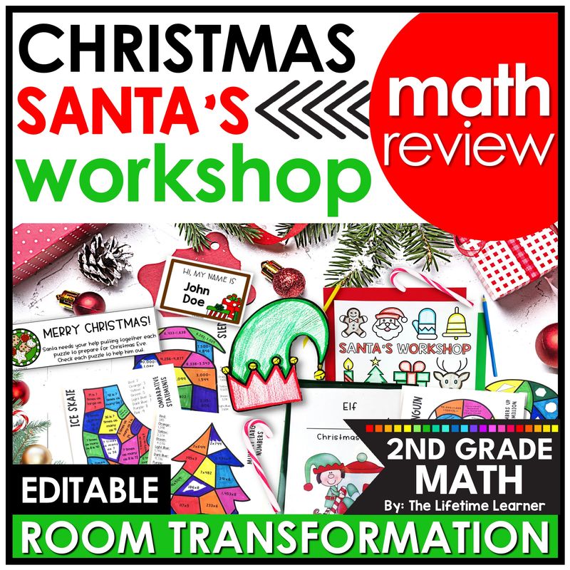 2nd Grade Math Review Christmas Room Transformation