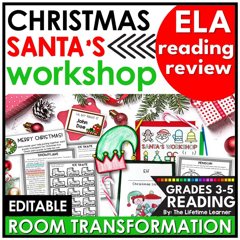 Christmas Classroom Transformation ELA Review Reading Passages