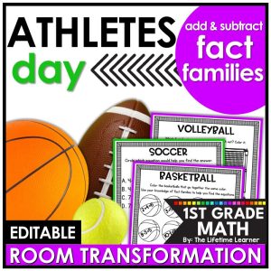 1st Grade Add & Subract Fact Families Sports Room Transformation