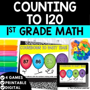 1st Grade Math Task Cards Counting to 120