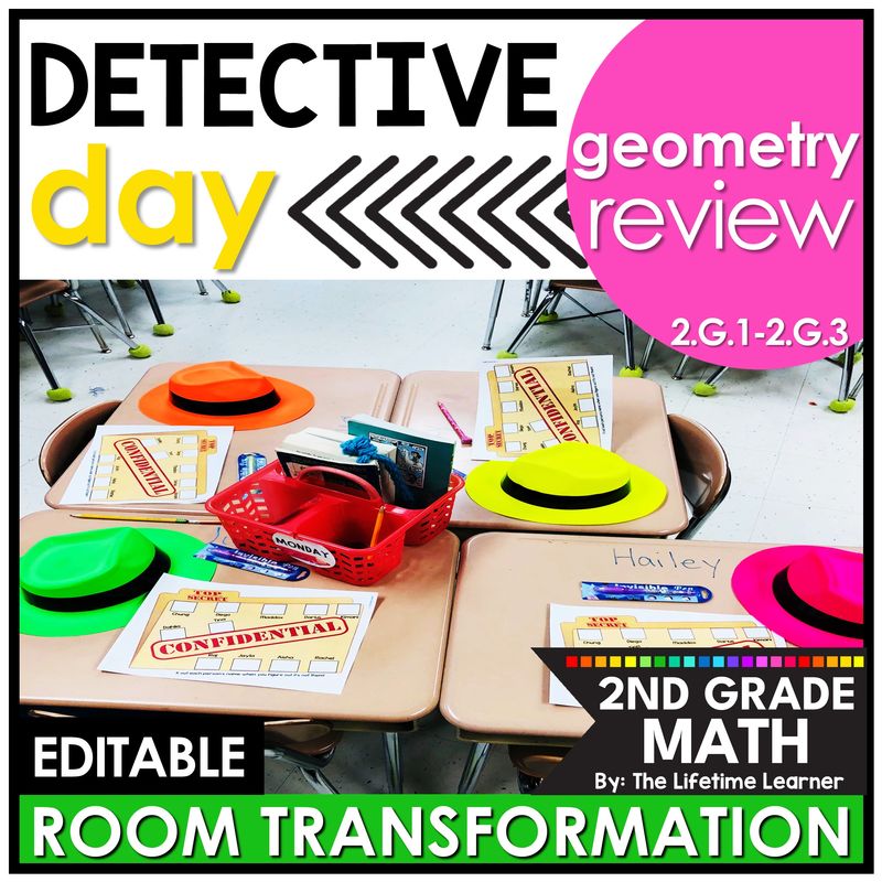2nd Grade Geometry Review Detective Room Transformation - The Lifetime ...