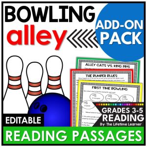 Bowling Reading Comprehension Passages Add On Pack