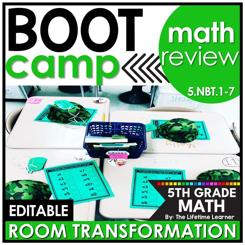 5th Grade Boot Camp Classroom Transformation Multiplication & Division Review