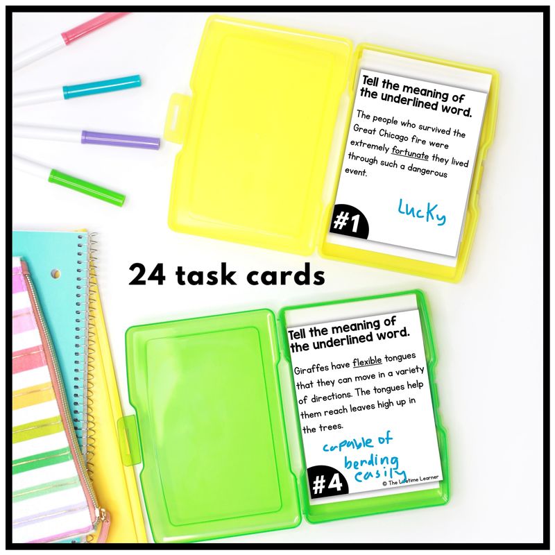 Nonfiction Context Clues Task Cards – 3rd, 4th, 5th Grade - Image 3