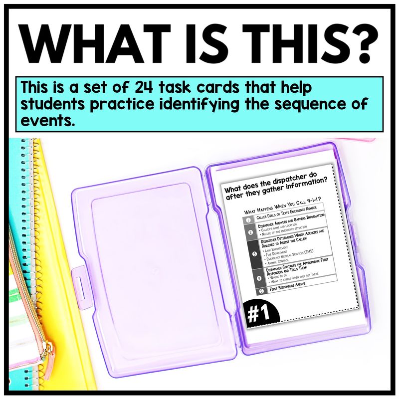 Sequence of Events Task Cards – 3rd, 4th, 5th Grade - Image 2