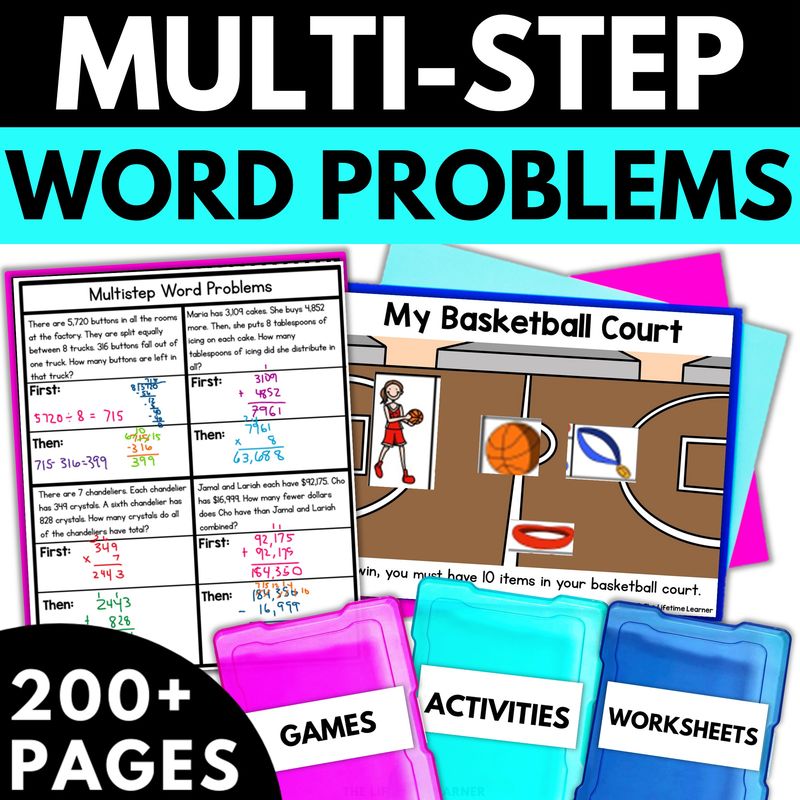 4th Grade Multi-Step Word Problems Worksheets and Activities