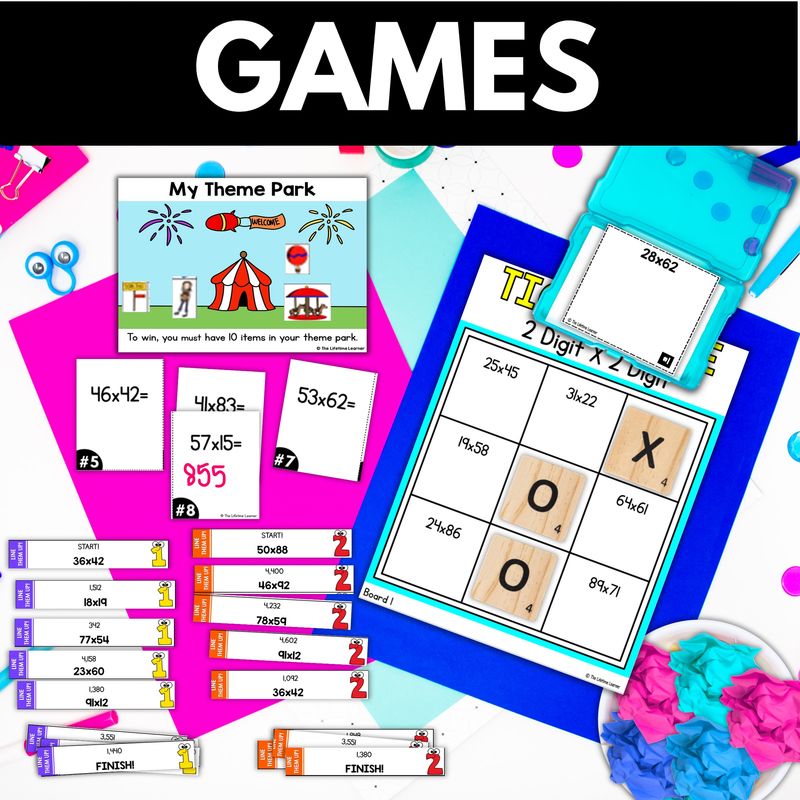 4th Grade 2 Digit by 2 Digit Multiplication Worksheets and Activities - Image 3