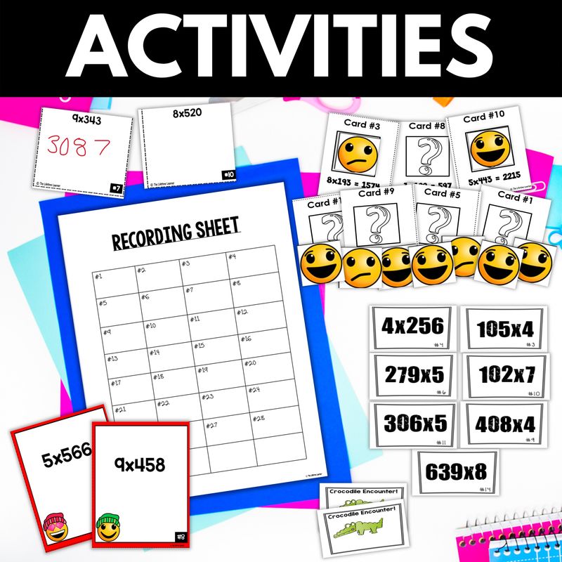 4th Grade 1 Digit by 3 Digit Multiplication Worksheets and Activities - Image 4