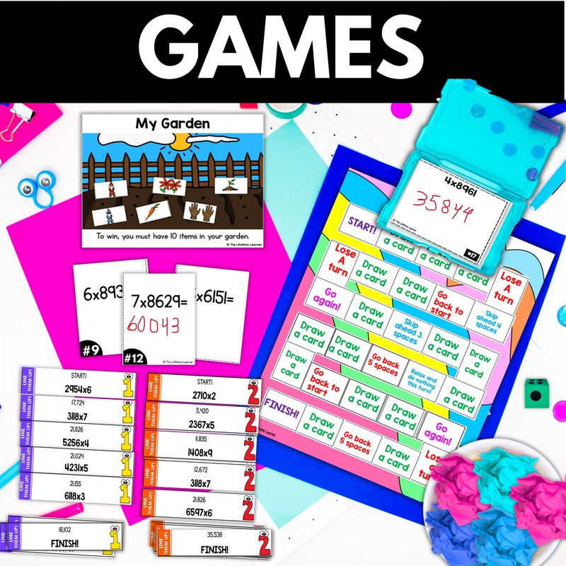 4th Grade 1 Digit by 4 Digit Multiplication Worksheets and Activities - Image 3