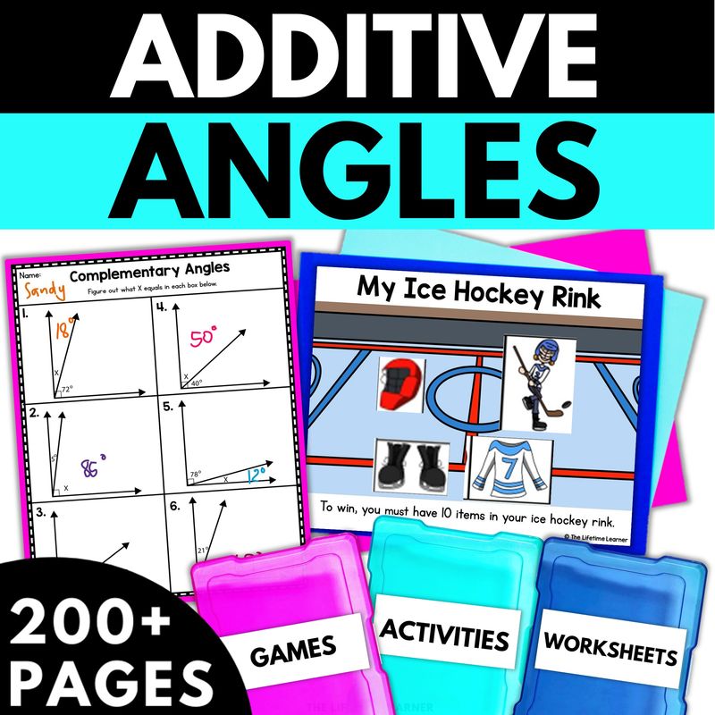 4th Grade Additive Angles Worksheets and Activities