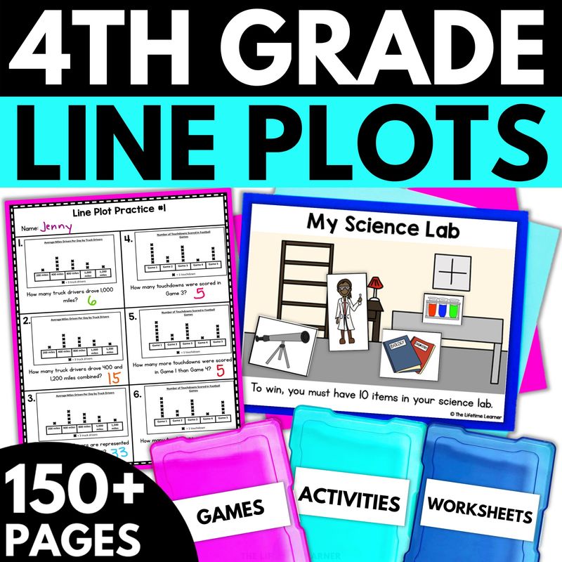 4th Grade Line Plots Worksheets and Activities