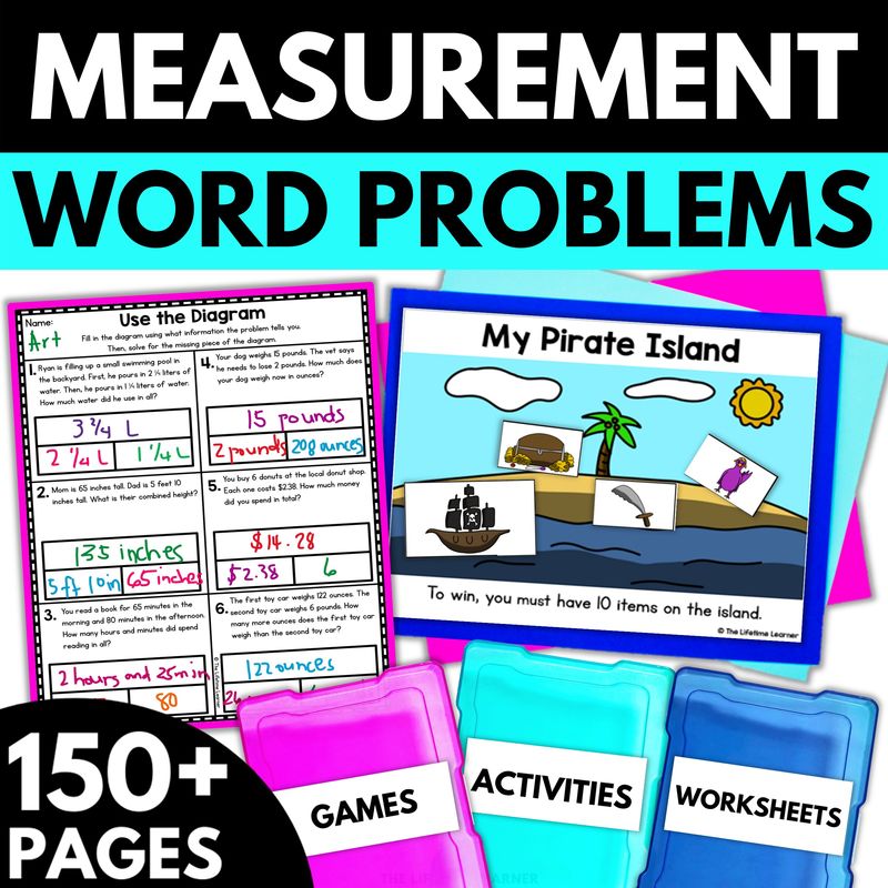 4th Grade Measurement Word Problems Worksheets and Activities