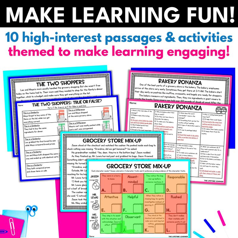 Grocery Store Reading Comprehension Passages Add On Pack - Image 4