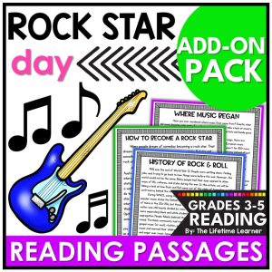 Rock Star Reading Comprehension Passages Add On Pack