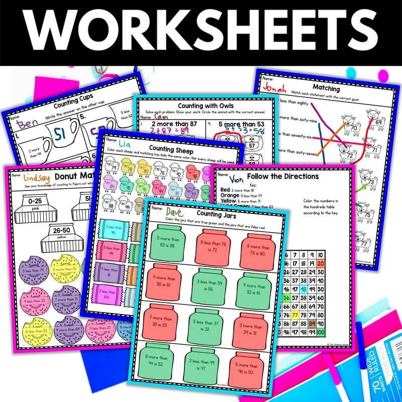 1st Grade Counting On Worksheets - Image 2