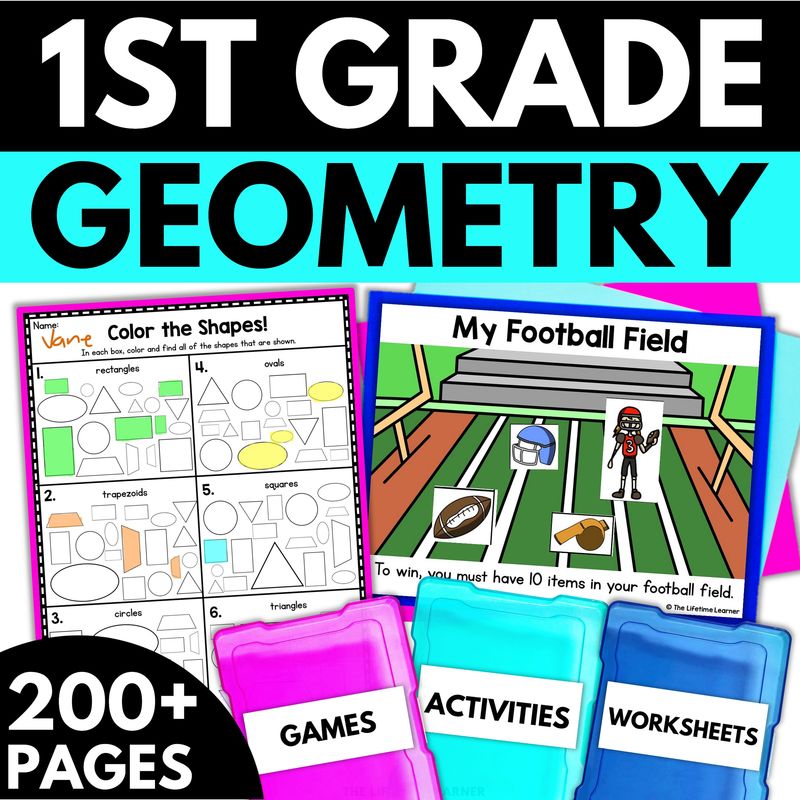 1st Grade Geometry Worksheets