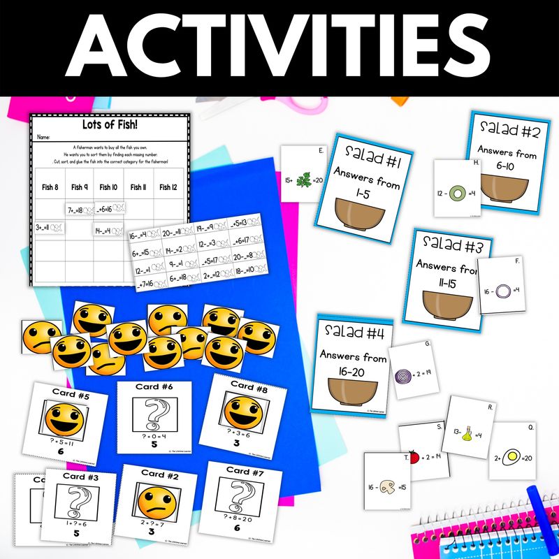 1st Grade Missing Numbers Worksheets - Image 4