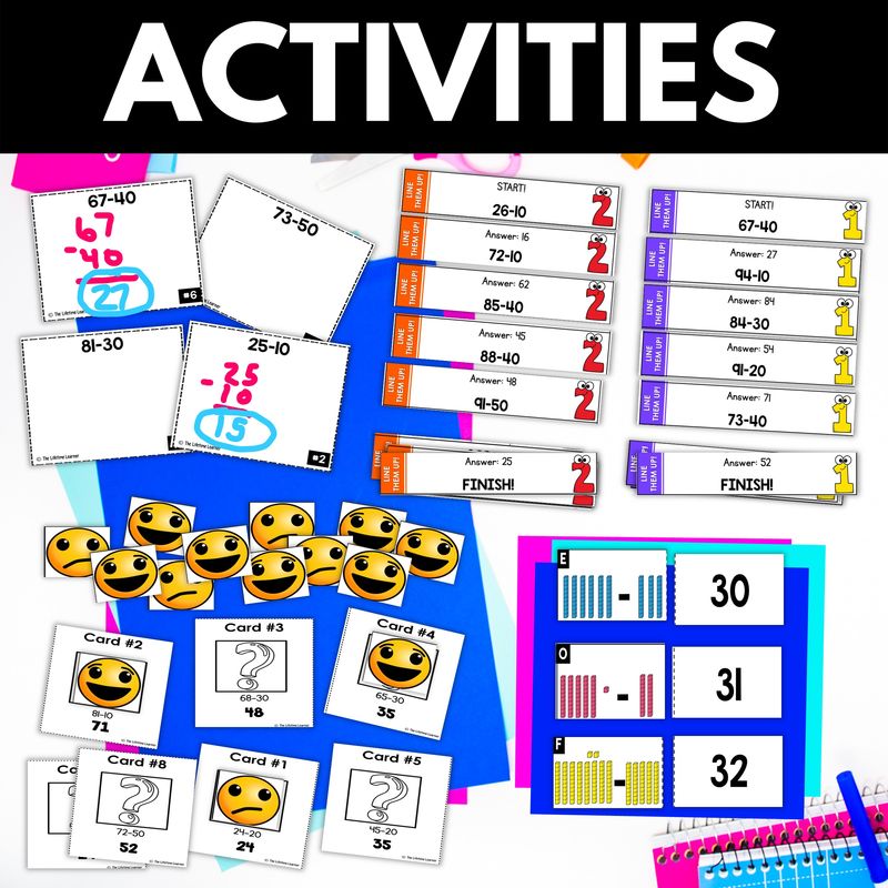 1st Grade Subtract Multiples of 10 Worksheets - Image 4