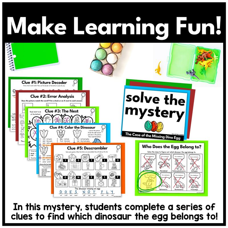 Dinosaur Math Mystery – 2nd Grade Add & Subtract to 100 - Image 2