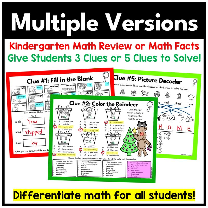 Christmas Math Mystery – Kindergarten - Image 3