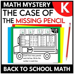 Back to School Math Mystery – Kindergarten