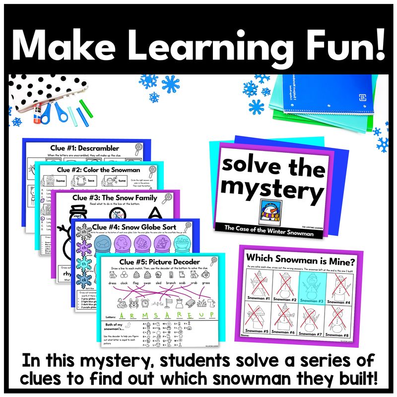 Winter Math Mystery – 4th Grade Math Review - Image 2