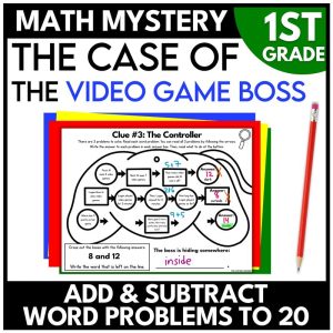 Video Game Math Mystery – 1st Grade Addition and Subtraction to 20